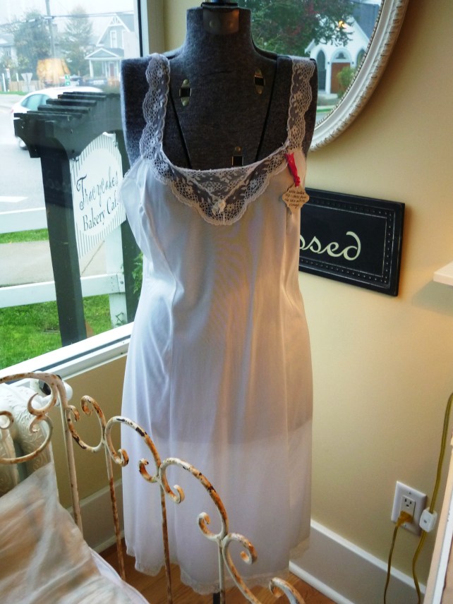 Secret fact: My dress form always has a slip on...and it's for sale, too! (the slip, not the dress form)
