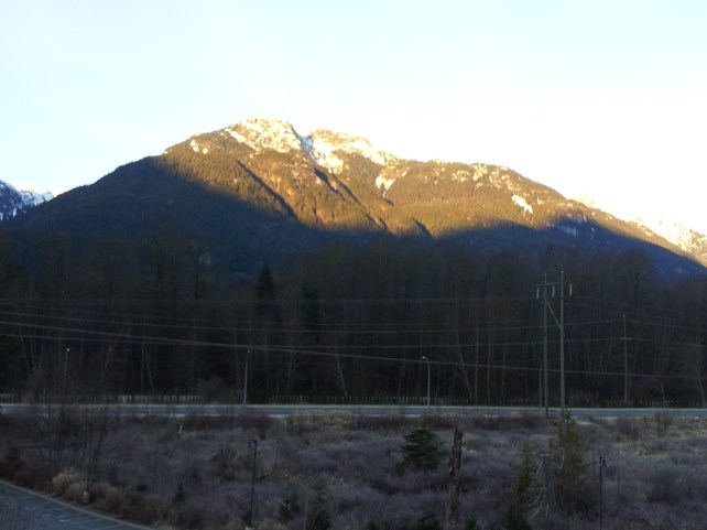 The view from our Hotel in Squamish