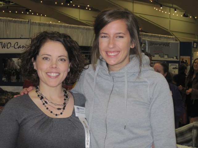 ...and after!  Can you see how they extend all the way?  I'm on the left btw, but the girl on the right has great brows for sure!