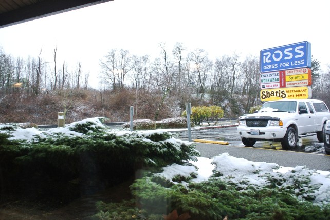 It had started snowing that morning, but luckily not enough to keep us home!