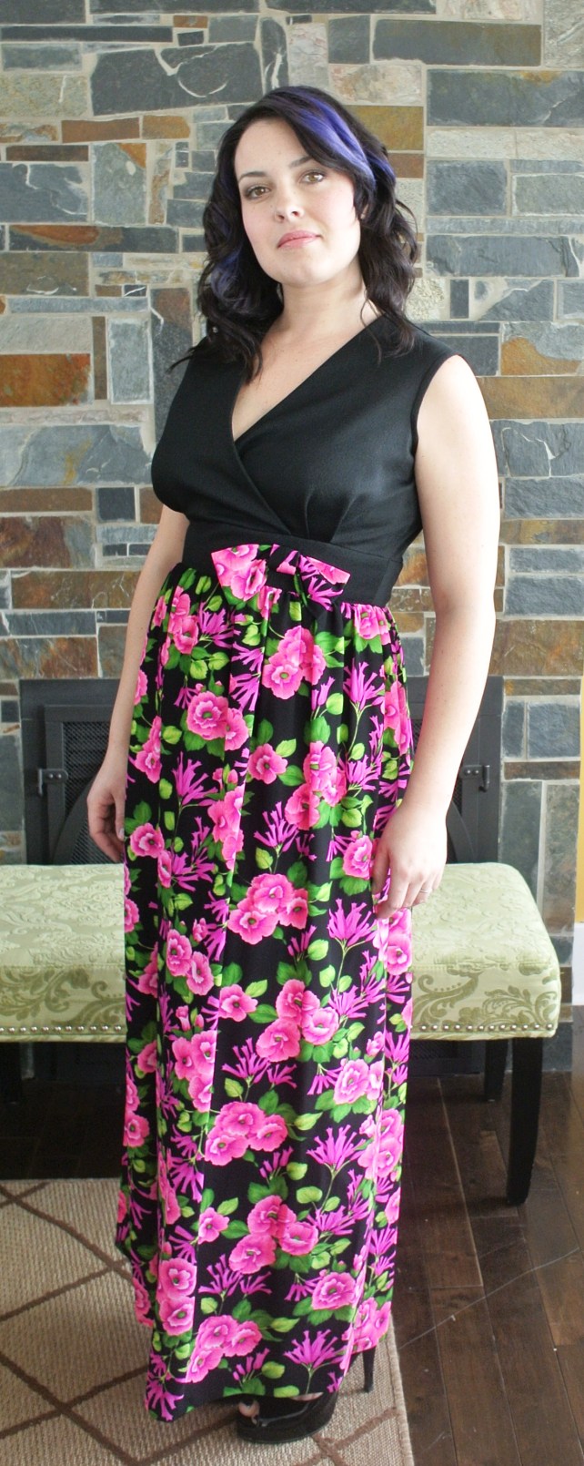 This maxi dress is not a new find, but I wanted it modeled for the shop.  It's such a fresh, unique piece.  Check out the waist bow!