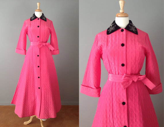 pink 50s housecoat