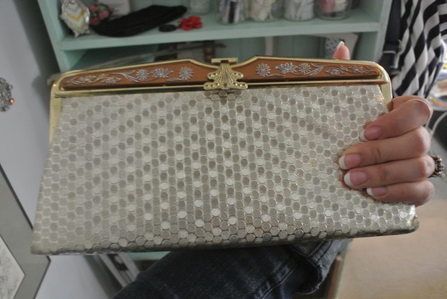 This gorgeous clutch I just listed in my etsy shop. I have seriously never seen anything like it, it's amazing!