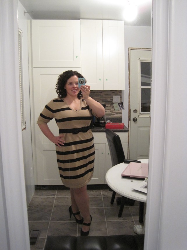 Striped sweater dress