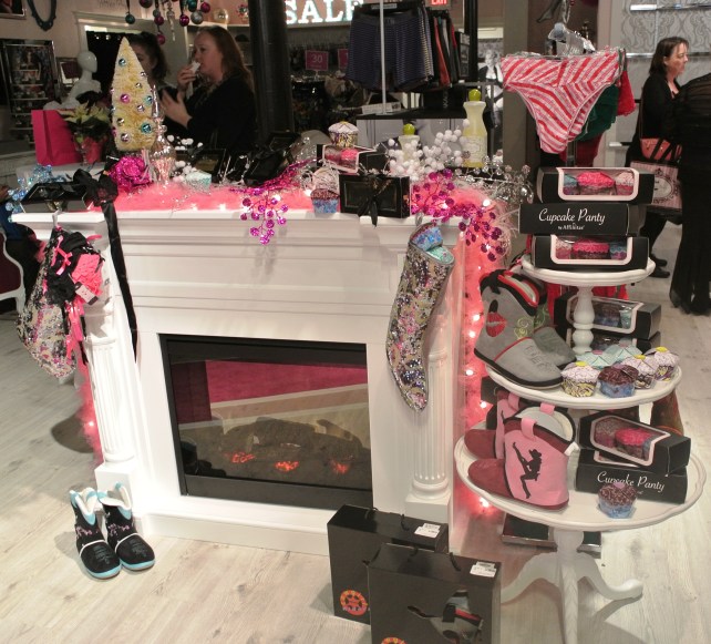 Every lingerie shop needs a fireplace, because lingerie won't keep you warm.
