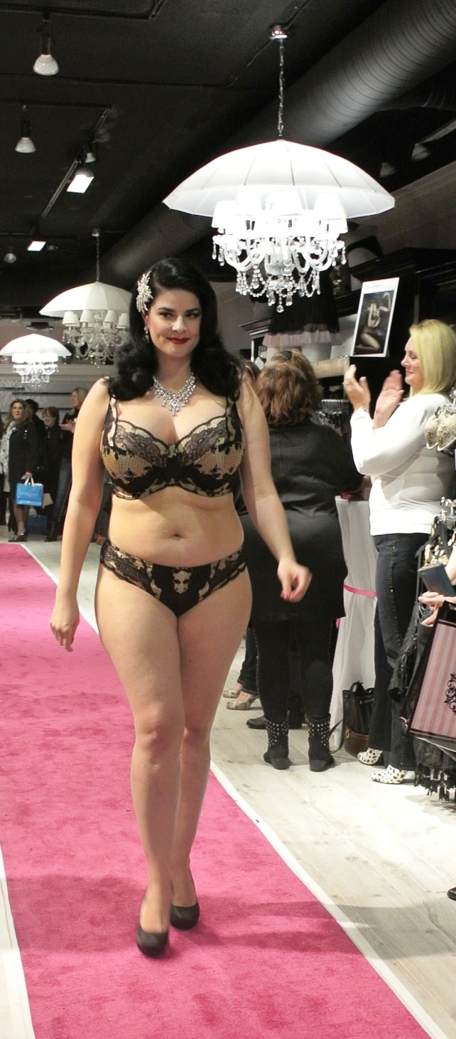 I love the antique looking underwear, and she looks amazing in them!