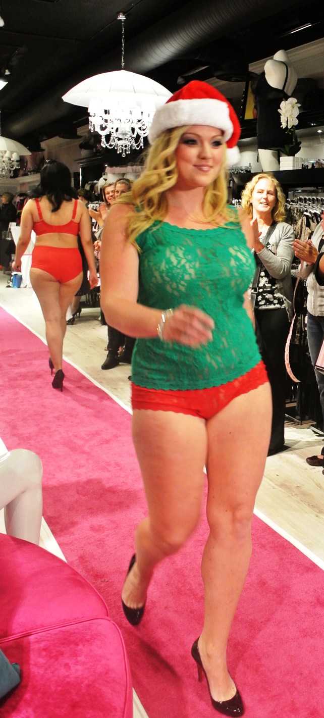 Lacey Christmas night wear.