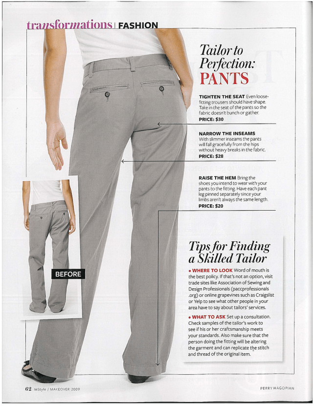 How-to guide for hemming pants.