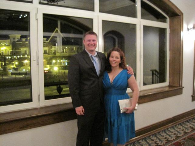 Celebrating our one year anniversary at the scene of the crime: the Banff Springs hotel.