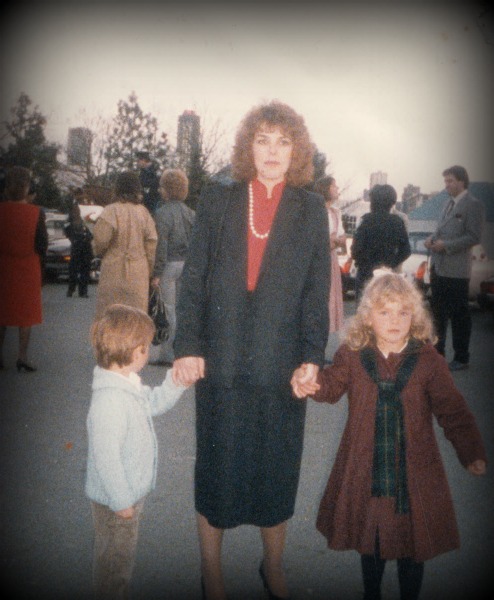 Here we are at my Dad's police graduation.  See my swing coat?  I wish I could find that in adult sizes!