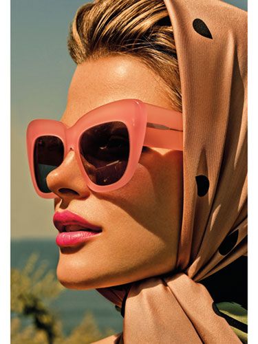 Warm it up!  Need: fabulous ponytail or updo, square sunnies, silk square scarf.