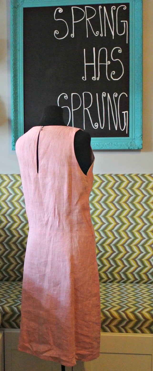 pink linen dress 2
